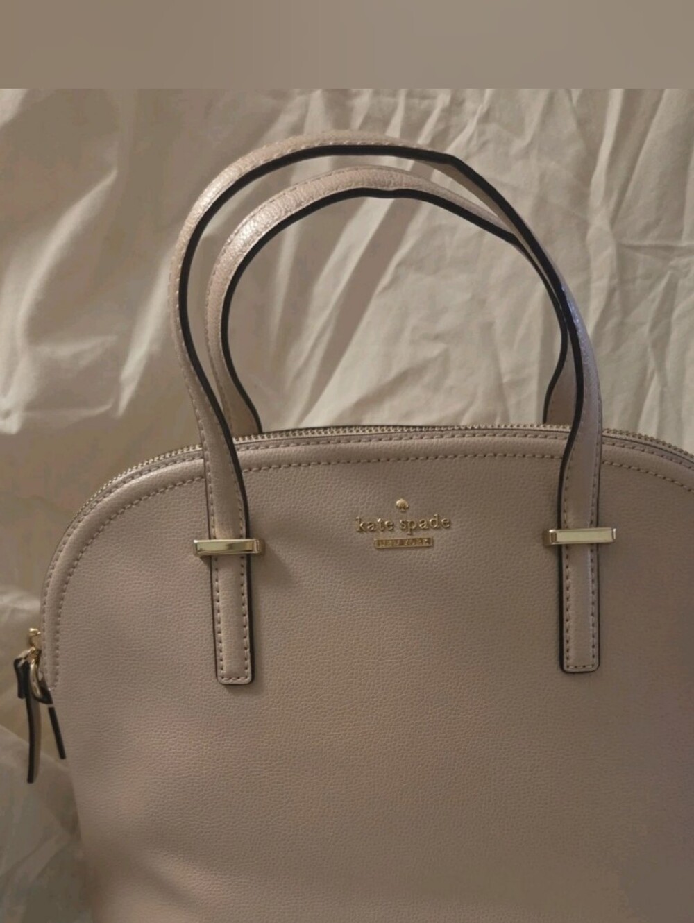 kate spade Pink Patterson Dome Satchel Purse Handbag Pebble Leather